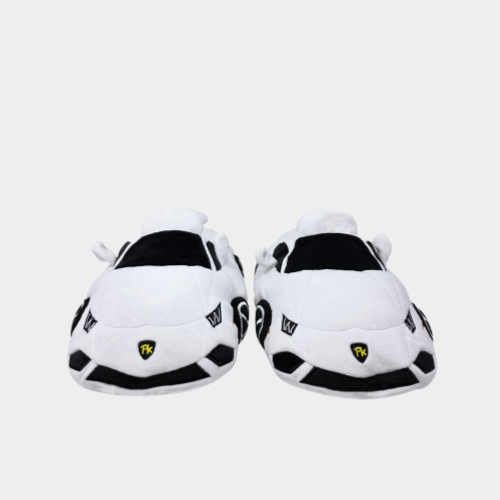 White Car Slippers -  PlushKickz™