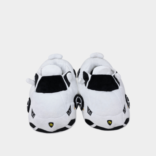 White Car Slippers -  PlushKickz™