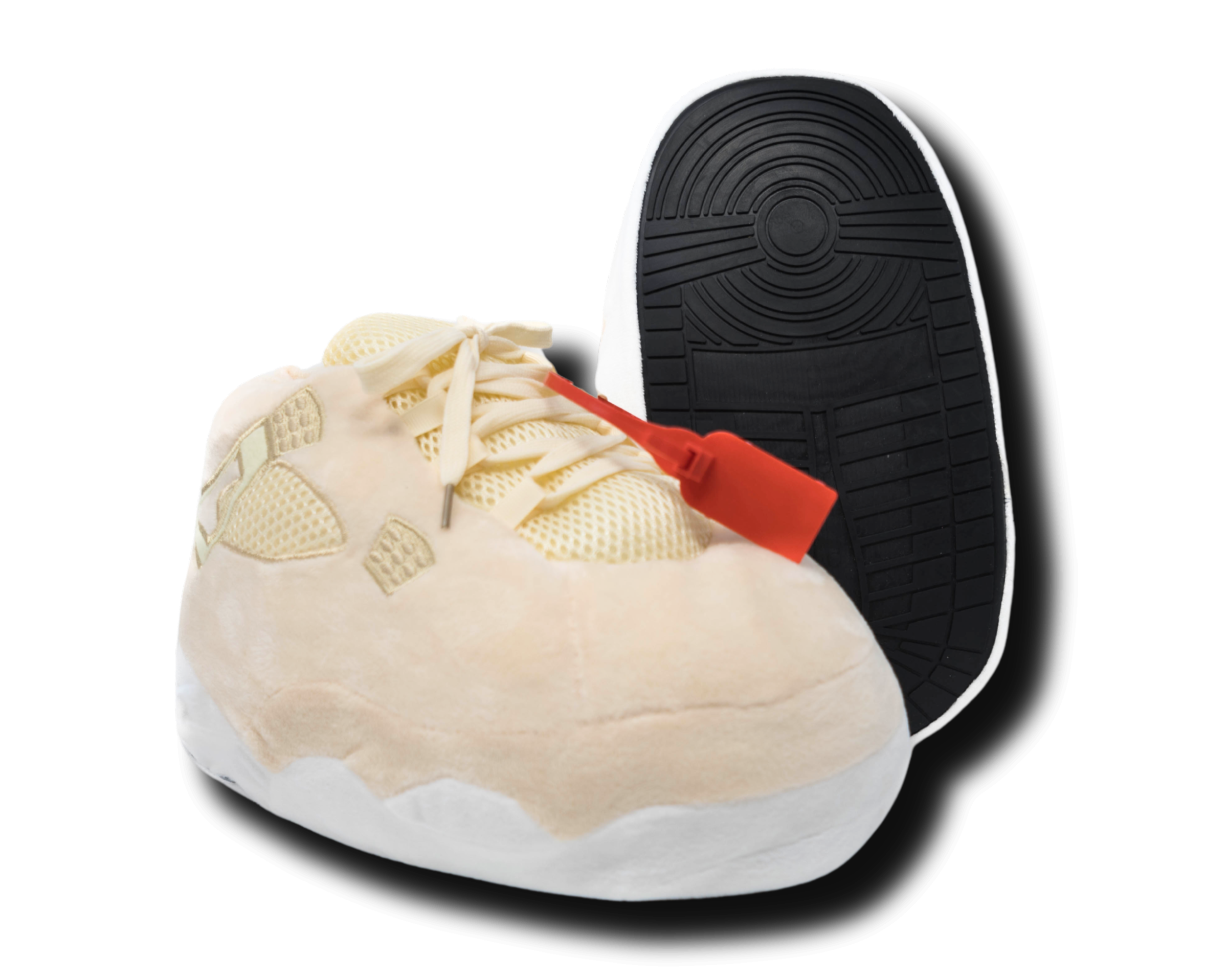 Plush Kickz - Beige & White